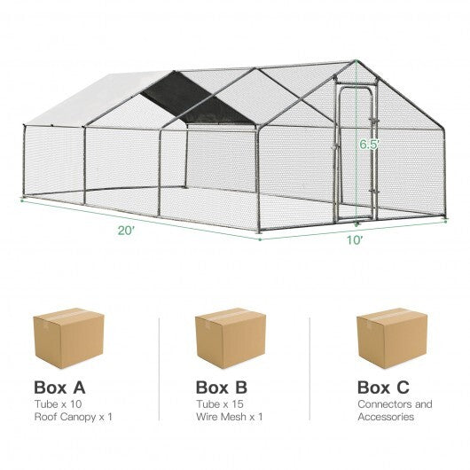 Large Walk in Shade Cage Chicken Coop with Roof Cover-13'