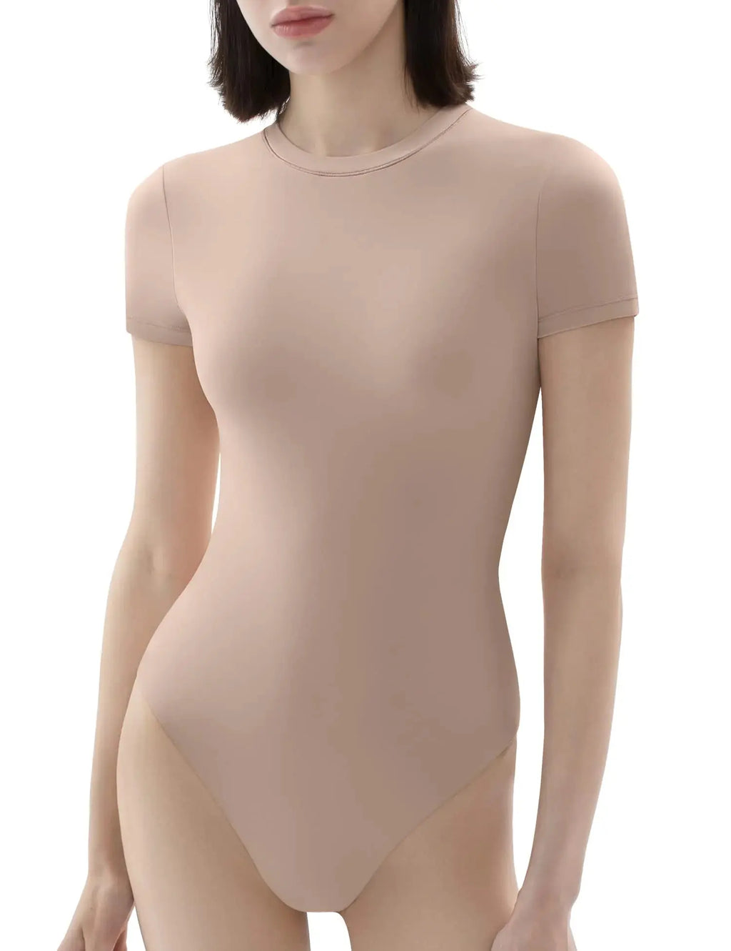 PUMIEY Women’s Crew Neck Short Sleeve Bodysuit – Smoke Cloud Pro Collection
