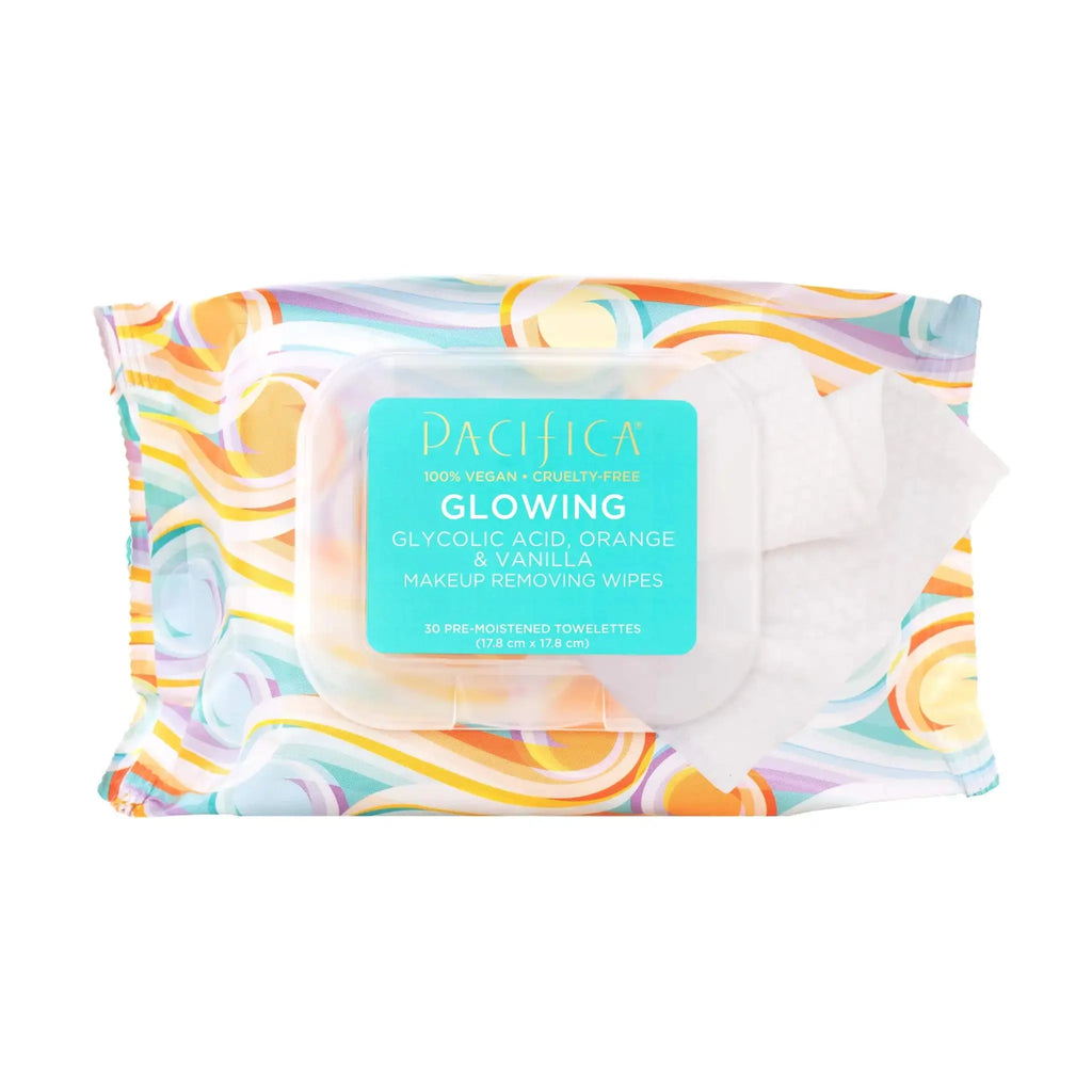 Pacifica Beauty Glowing Makeup Remover Wipes – Gentle, Vegan, & Cruelty-Free