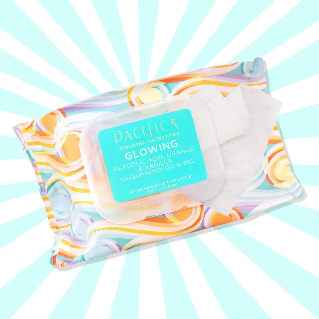 Pacifica Beauty Glowing Makeup Remover Wipes – Gentle, Vegan, & Cruelty-Free