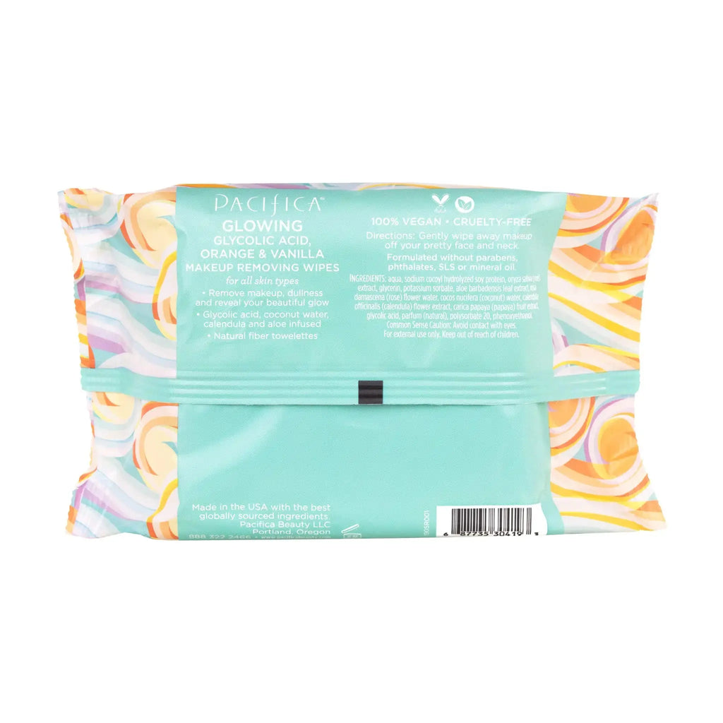 Pacifica Beauty Glowing Makeup Remover Wipes – Gentle, Vegan, & Cruelty-Free