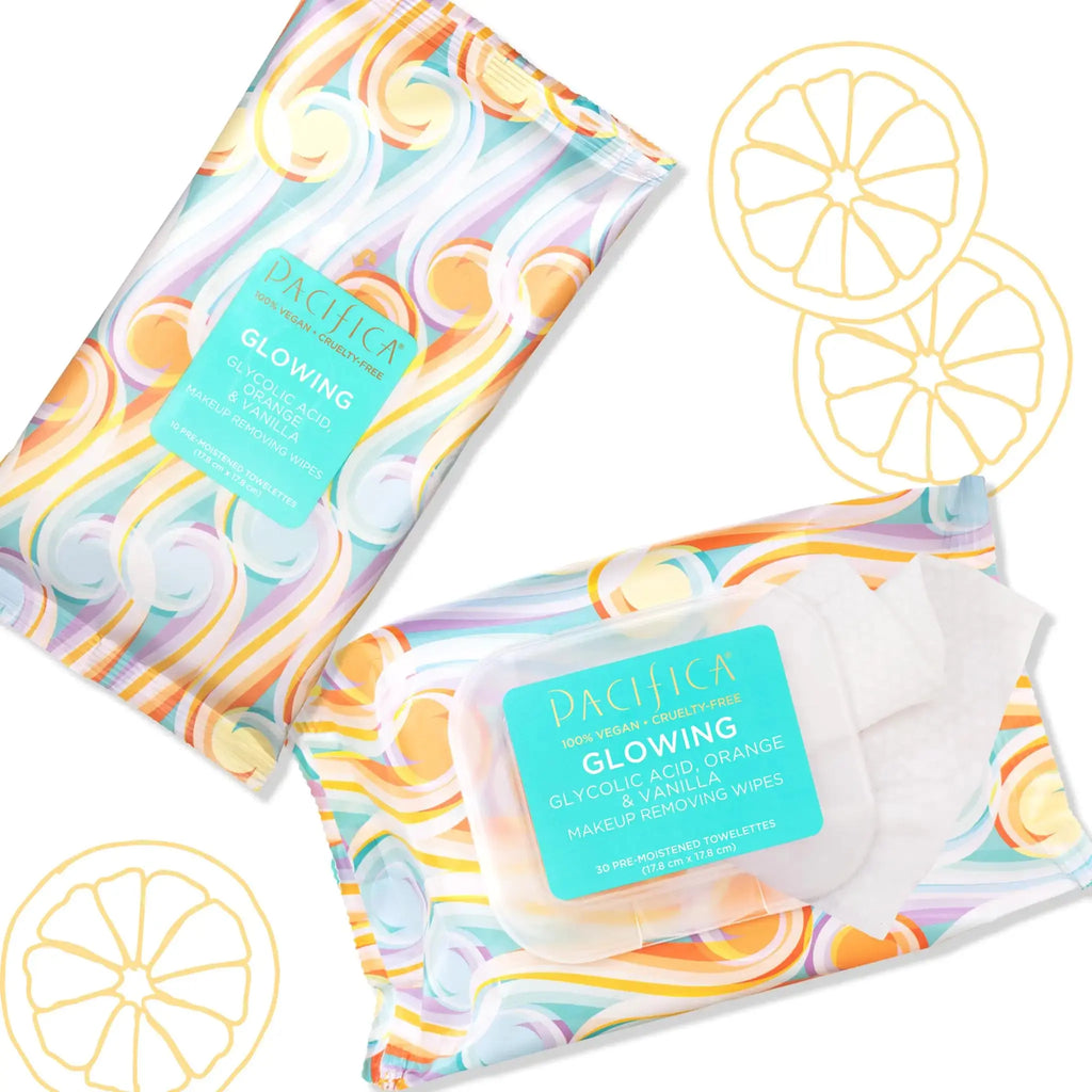 Pacifica Beauty Glowing Makeup Remover Wipes – Gentle, Vegan, & Cruelty-Free