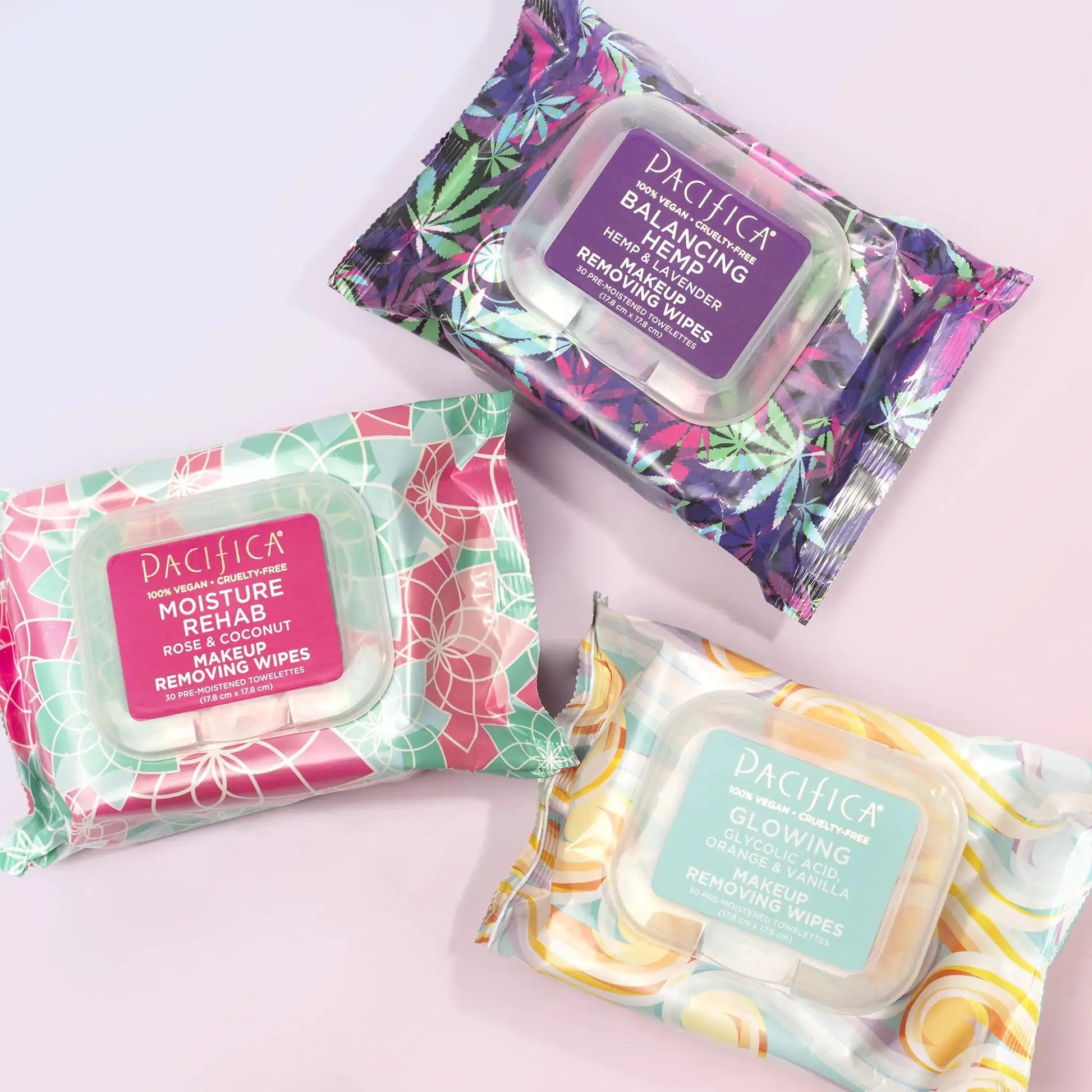Pacifica Beauty Glowing Makeup Remover Wipes – Gentle, Vegan, & Cruelty-Free