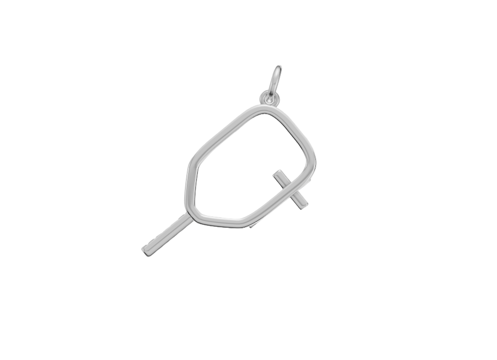 Pickleball Necklace with Cross