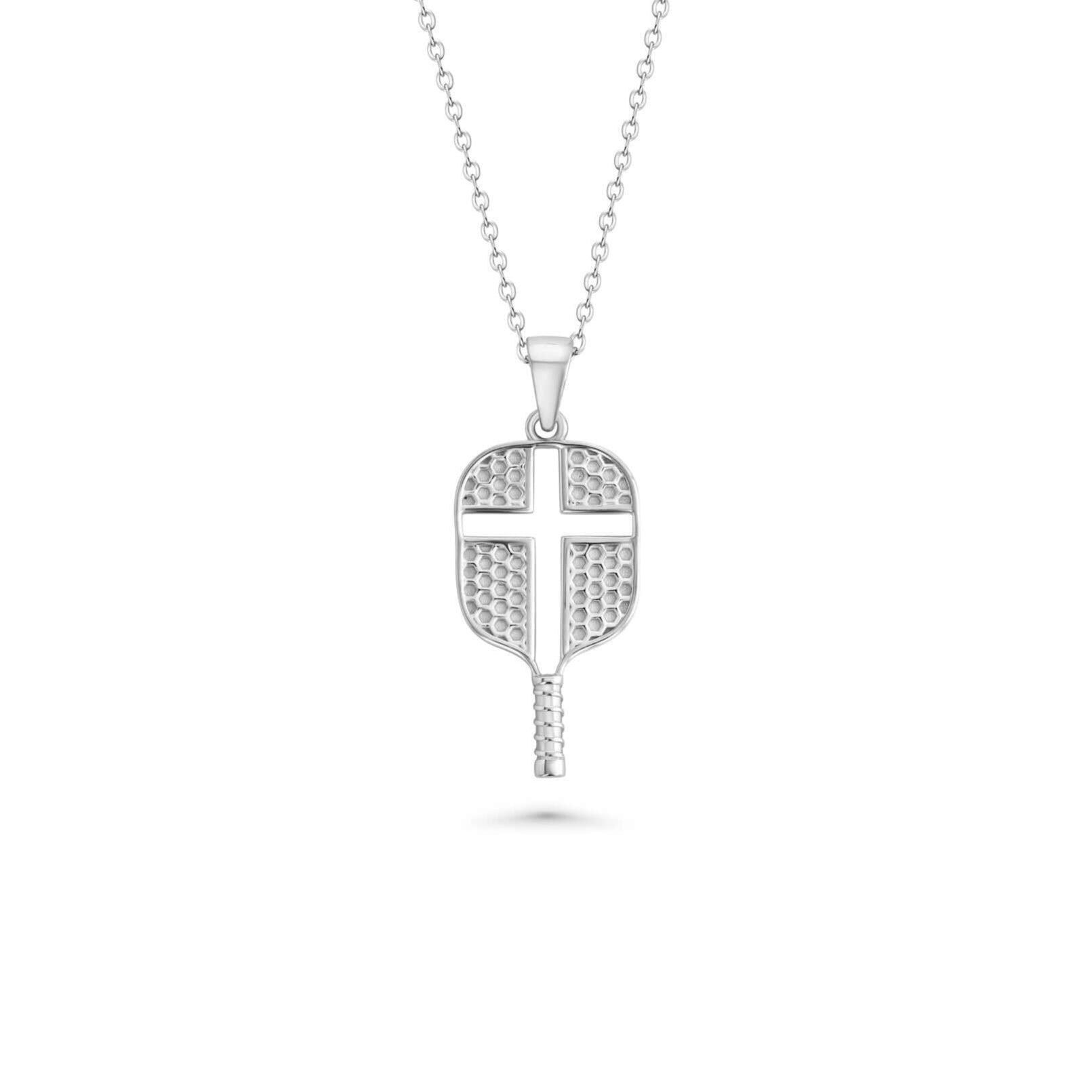 Cross Cutout Pickleball Necklace