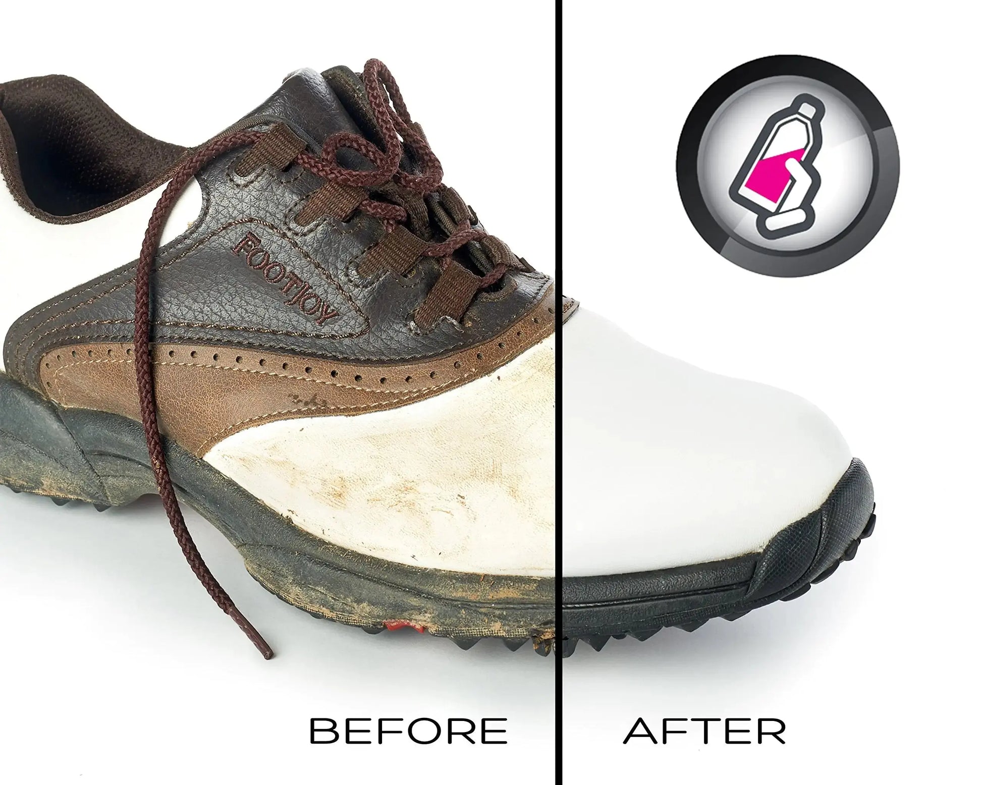 Pink Miracle Shoe Cleaner Kit with Bottle & Brush - For Fabric, Fabric, Whites, Suede & Nubuck Sneakers
