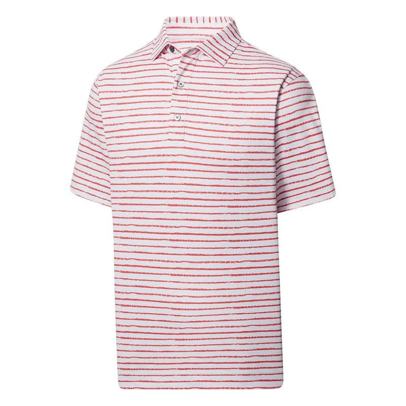 FootJoy Men's Chalk Line Print Stretch Pique Self Collar Polo