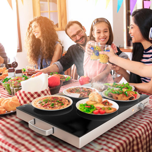 ?Only for Plus?22 x 14 Inch Electric Warming Tray Hot Plate Dish Warmer with Adjustable Temperature