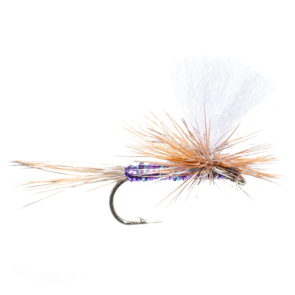 Parachute Super Flash Purple Haze Dry Fly - 12 Flies Size 16