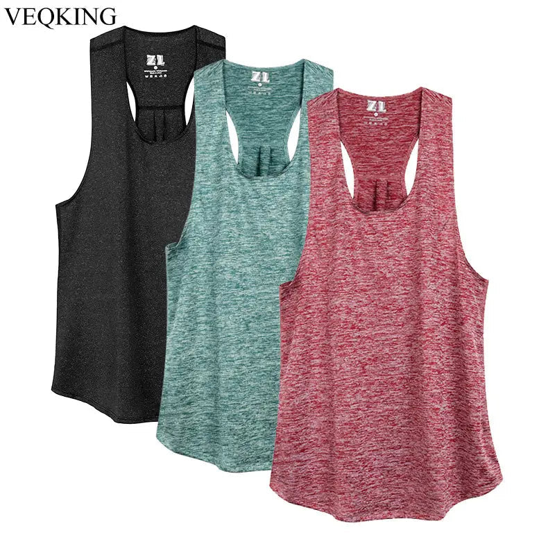 Polyester Workout Tank Top - Sleeveless Racerback Style