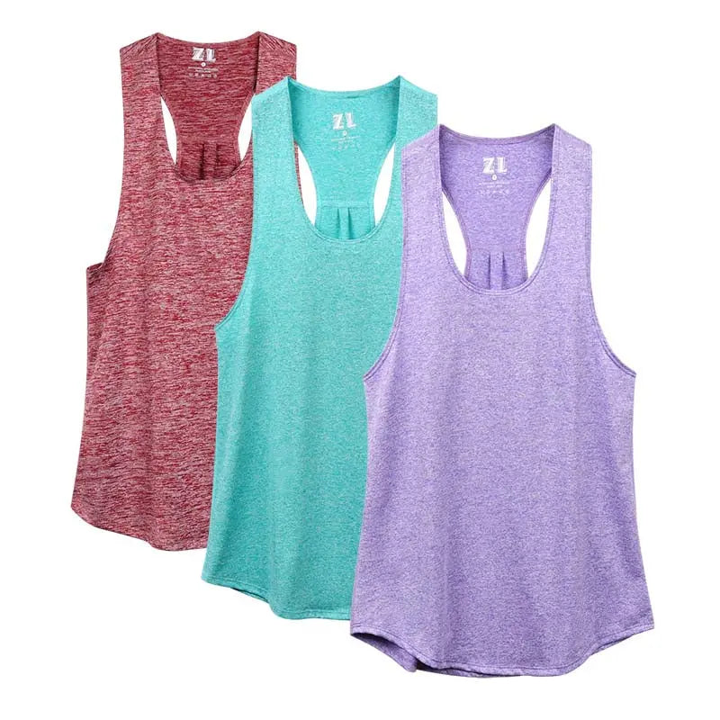 Polyester Workout Tank Top - Sleeveless Racerback Style