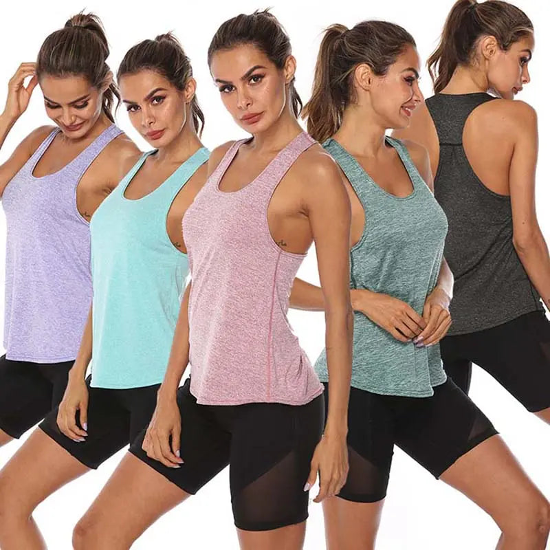 Polyester Workout Tank Top - Sleeveless Racerback Style