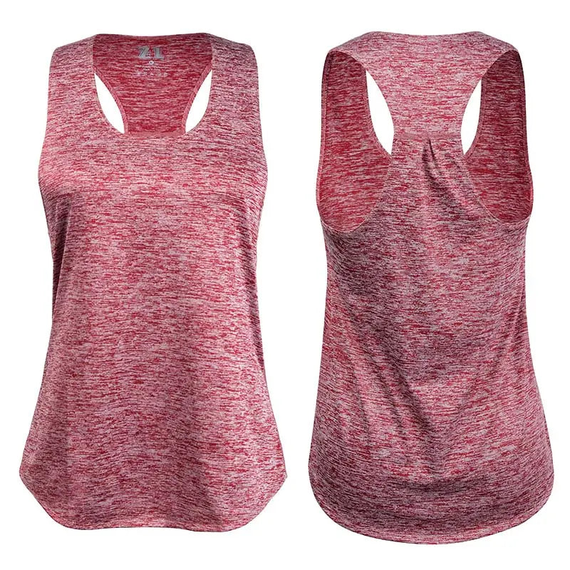 Polyester Workout Tank Top - Sleeveless Racerback Style