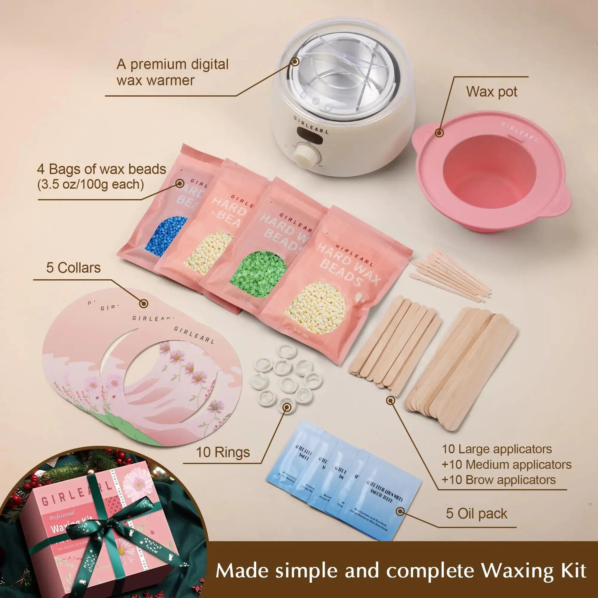 Premium Digital Waxing Kit for Women & Men - Complete Hair Removal Solution at Home