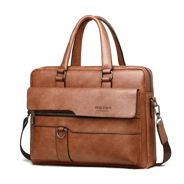 Premium Men's PU Leather Briefcase – Stylish & Functional