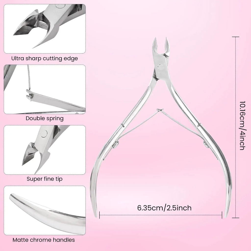 Professional Stainless Steel Cuticle Trimmer & Nippers – Precision Manicure & Pedicure Tool