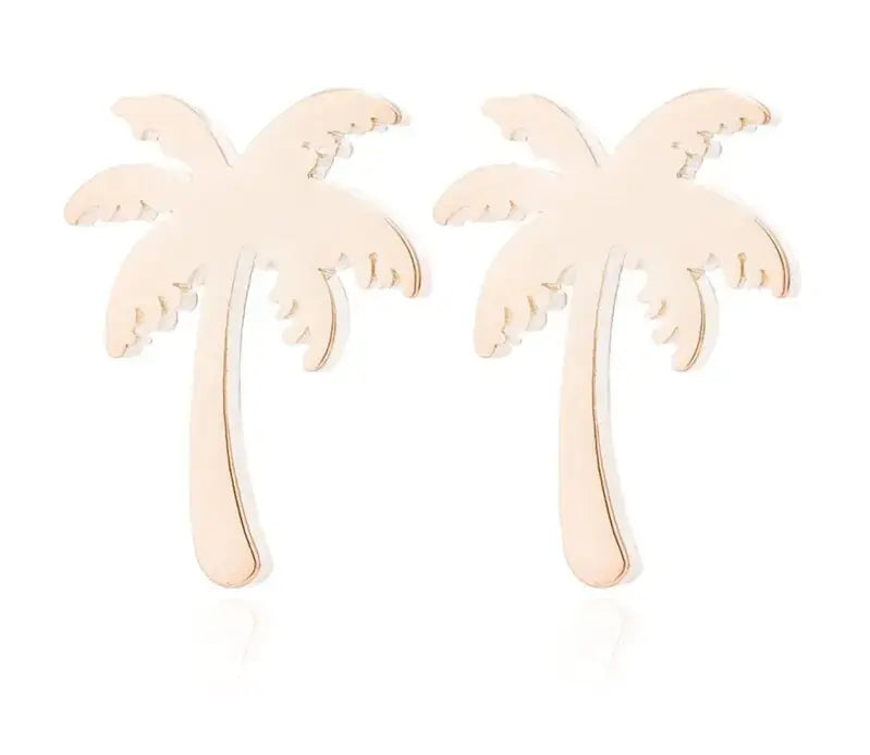 Punk Women Coconut Palm Tree Earrings