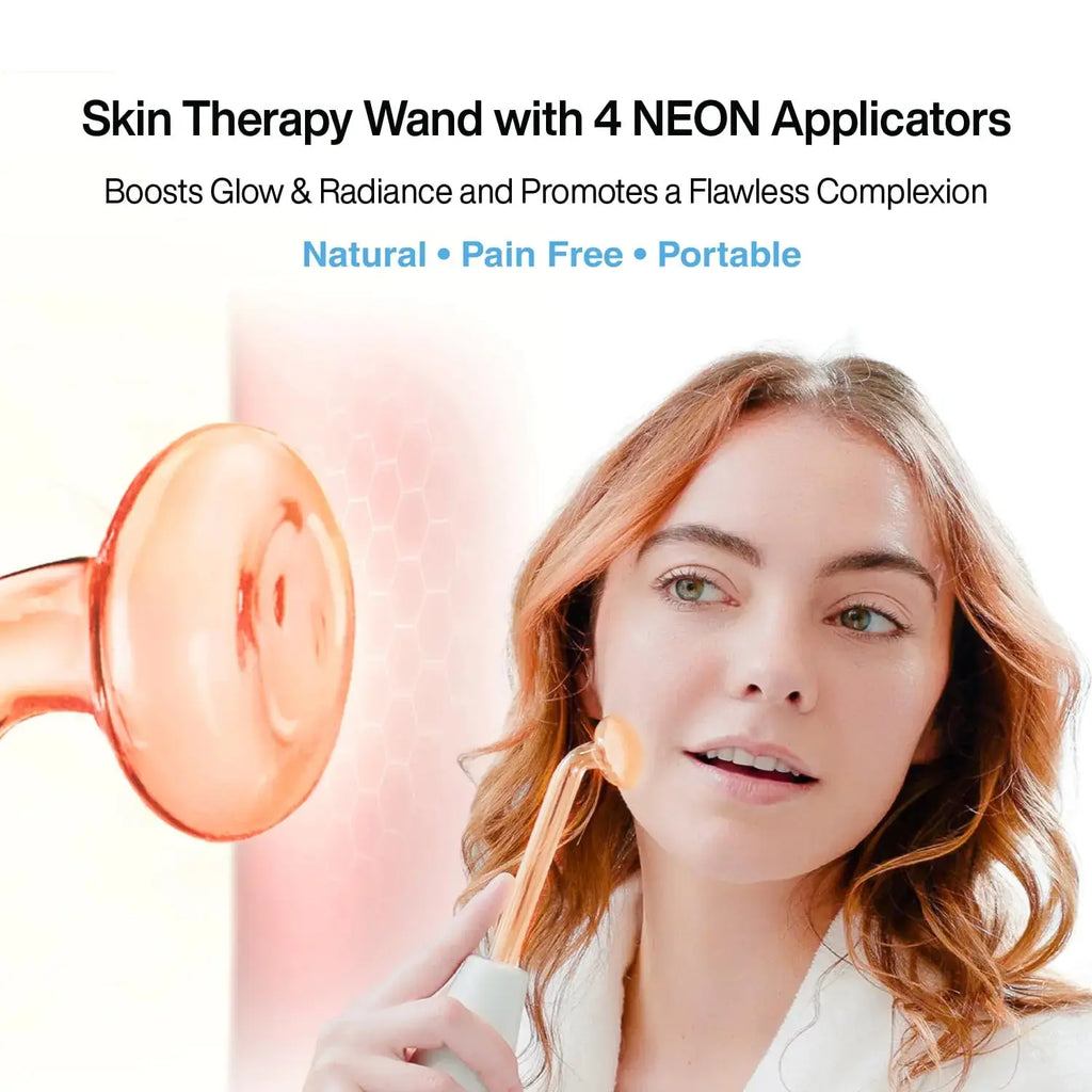 Pure Daily Care NuDerma Portable Handheld Skin Therapy - Hair & Scalp Stimulator - Wand Machine