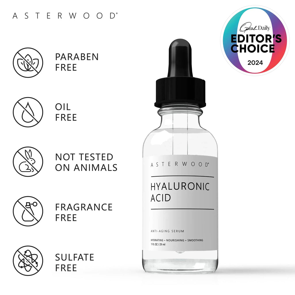 Pure Hyaluronic Acid Face Serum – Hydrating, Anti-Aging, Fragrance-Free (29ml/1oz)