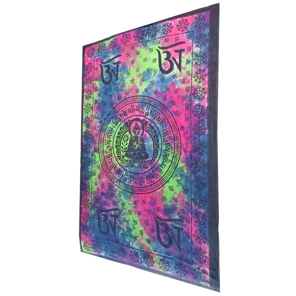 Om Chakra Tapestry Wall Hanging Yoga Meditation Decor