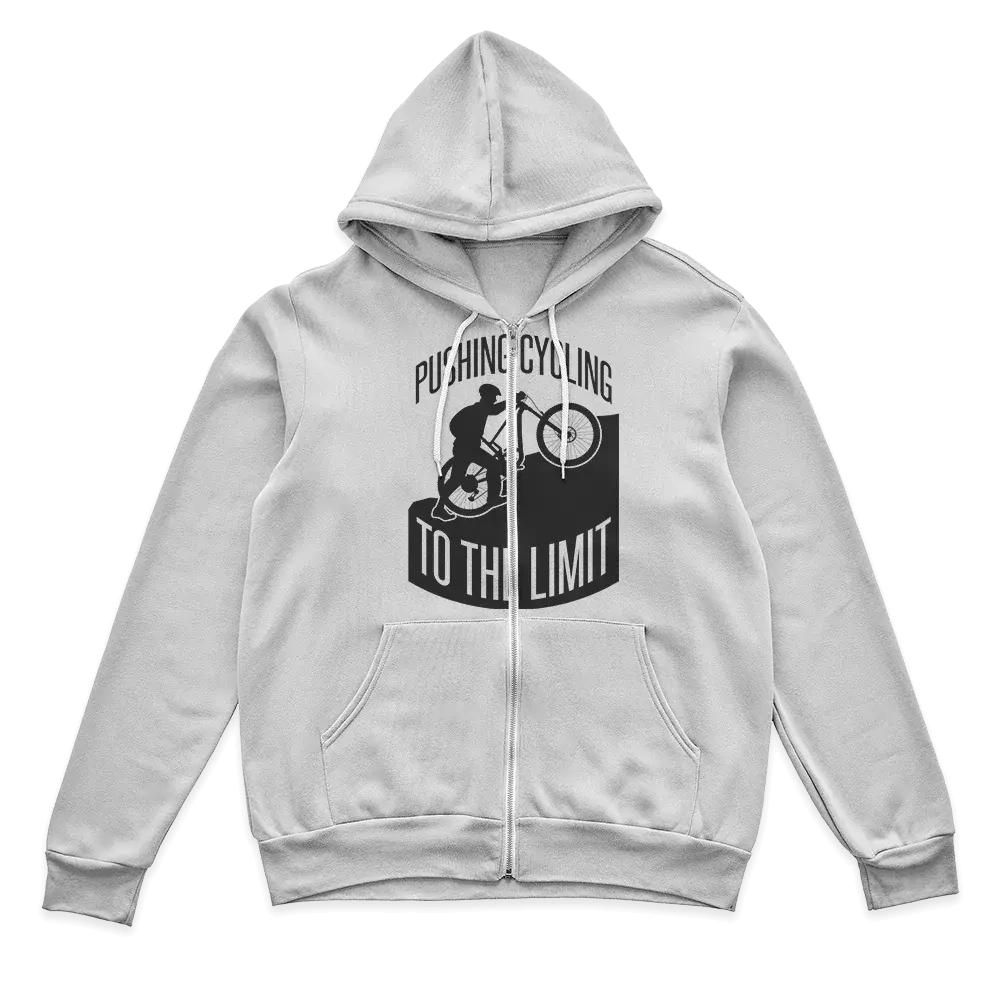 Pushing Cycling To The Limit Zip Hoodie for Men