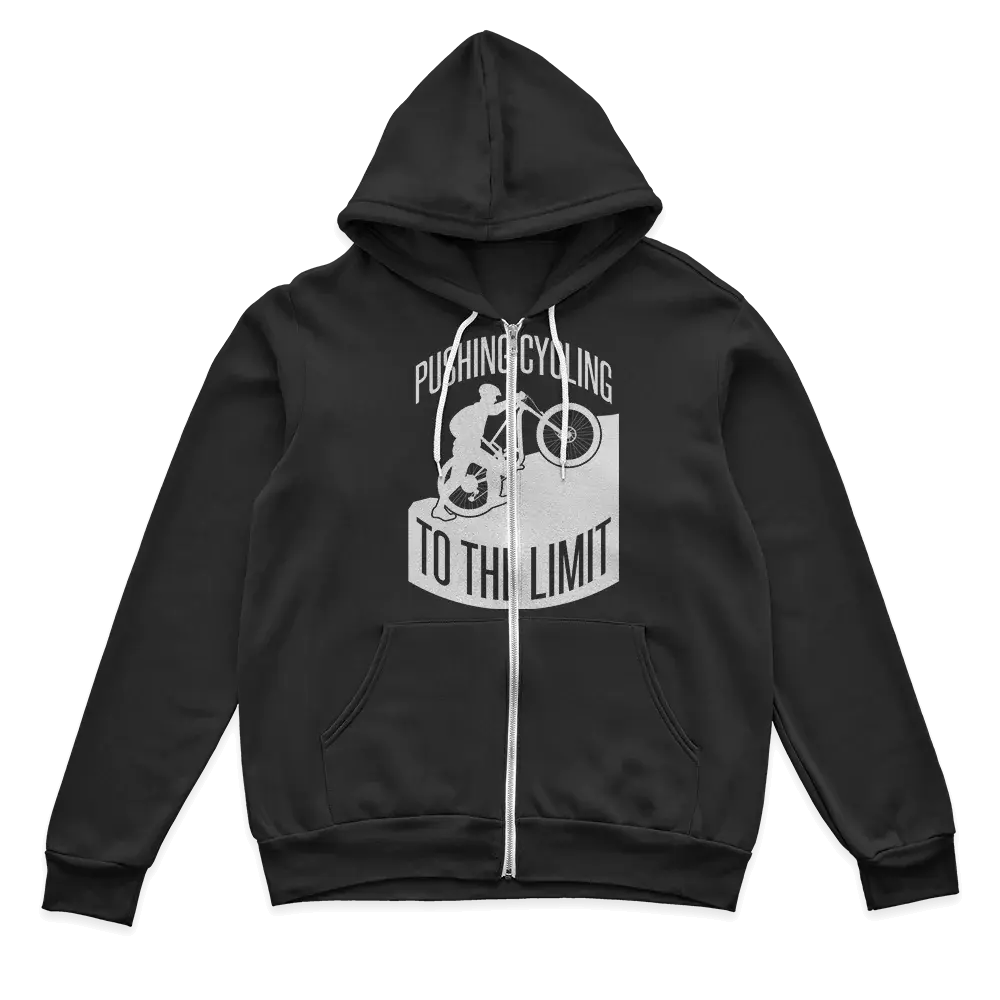 Pushing Cycling To The Limit Zip Hoodie for Men