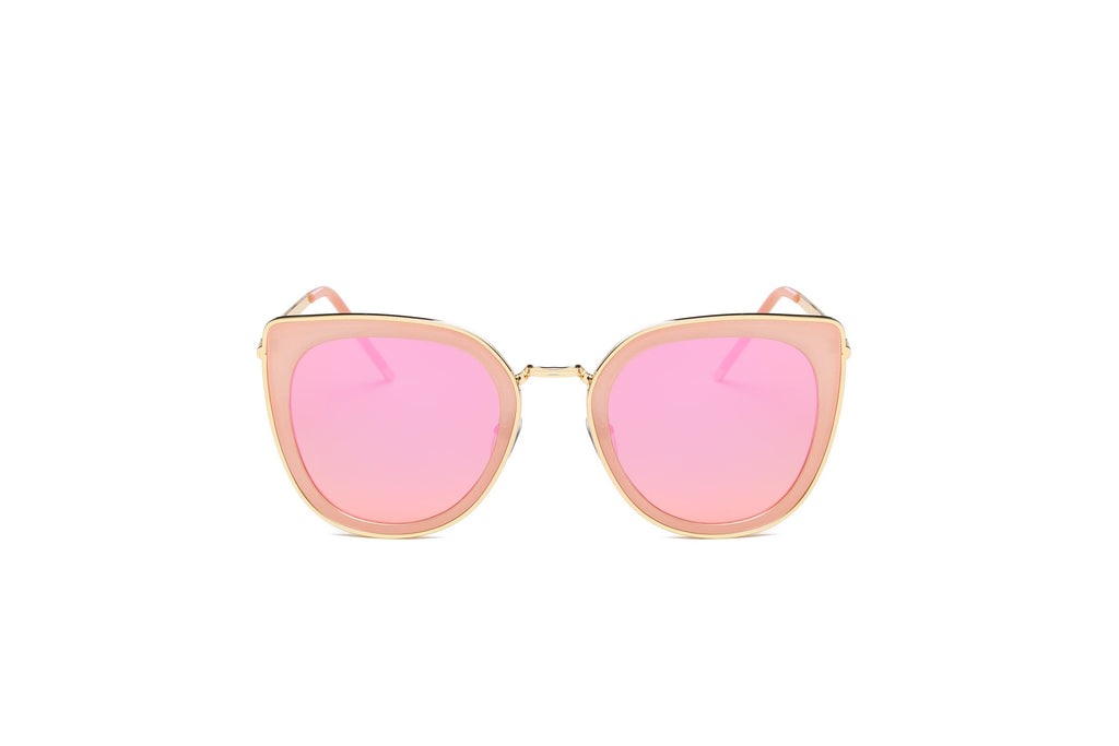 Oversized Round Cat Eye Sunglasses Women Polarized UV400