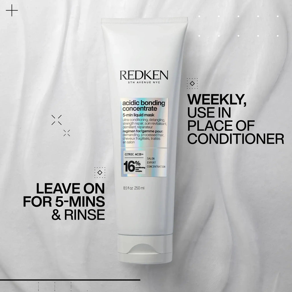 REDKEN Bonding Hair Mask for Dry, Damaged Hair Repair - Hydrating 5 Minute Liquid Hair Mask