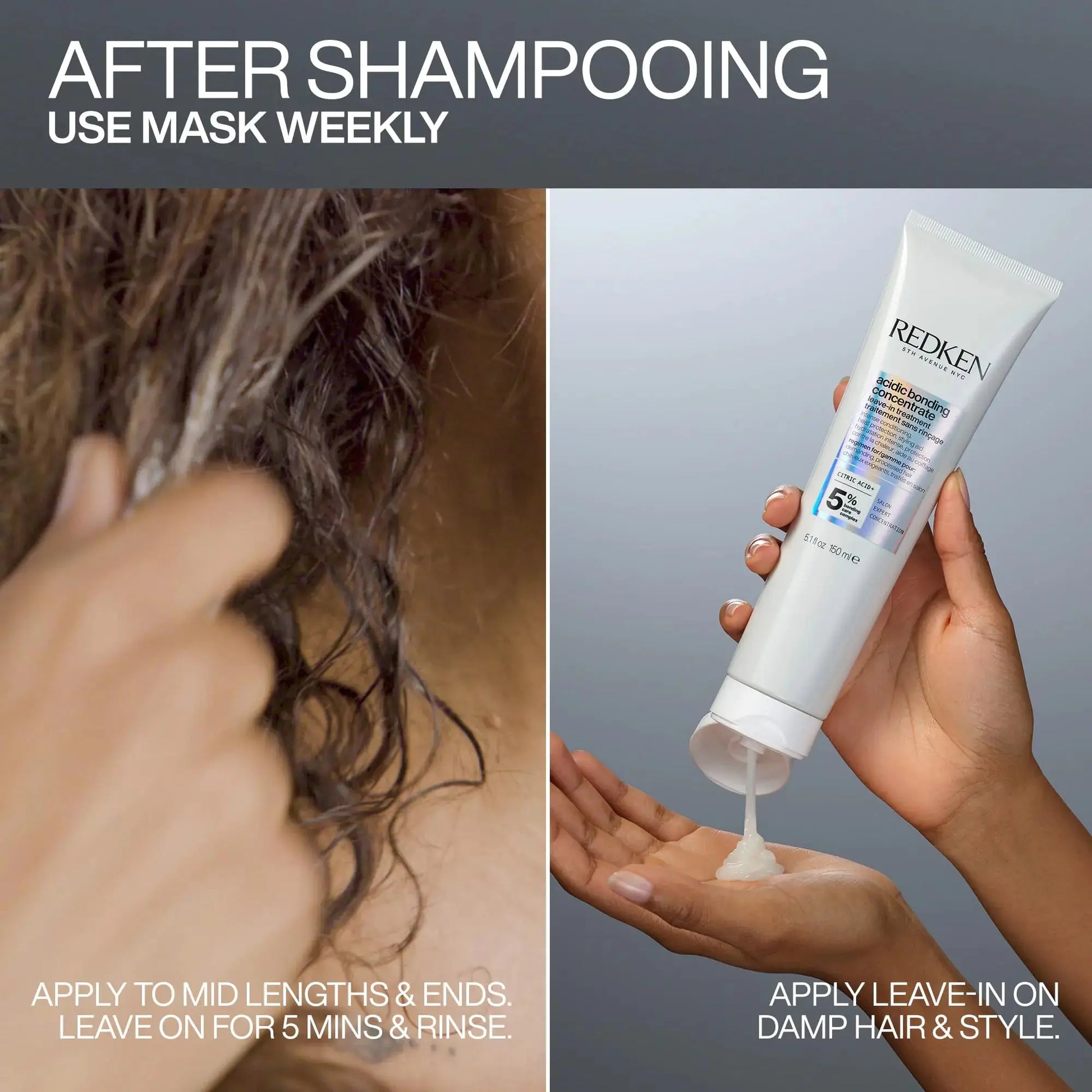 REDKEN Bonding Hair Mask for Dry, Damaged Hair Repair - Hydrating 5 Minute Liquid Hair Mask