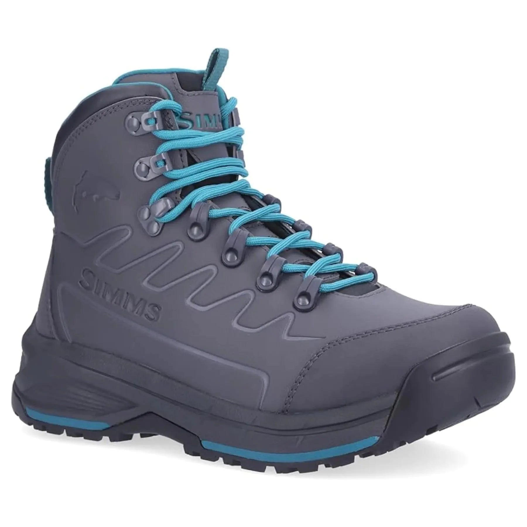 Simms Womens Freestone Wading Boots - Durable Rubber Bottom Boots with Enhanced Traction Protective Toe Cap Ideal for Stream & River Fishing (Slate 9)
