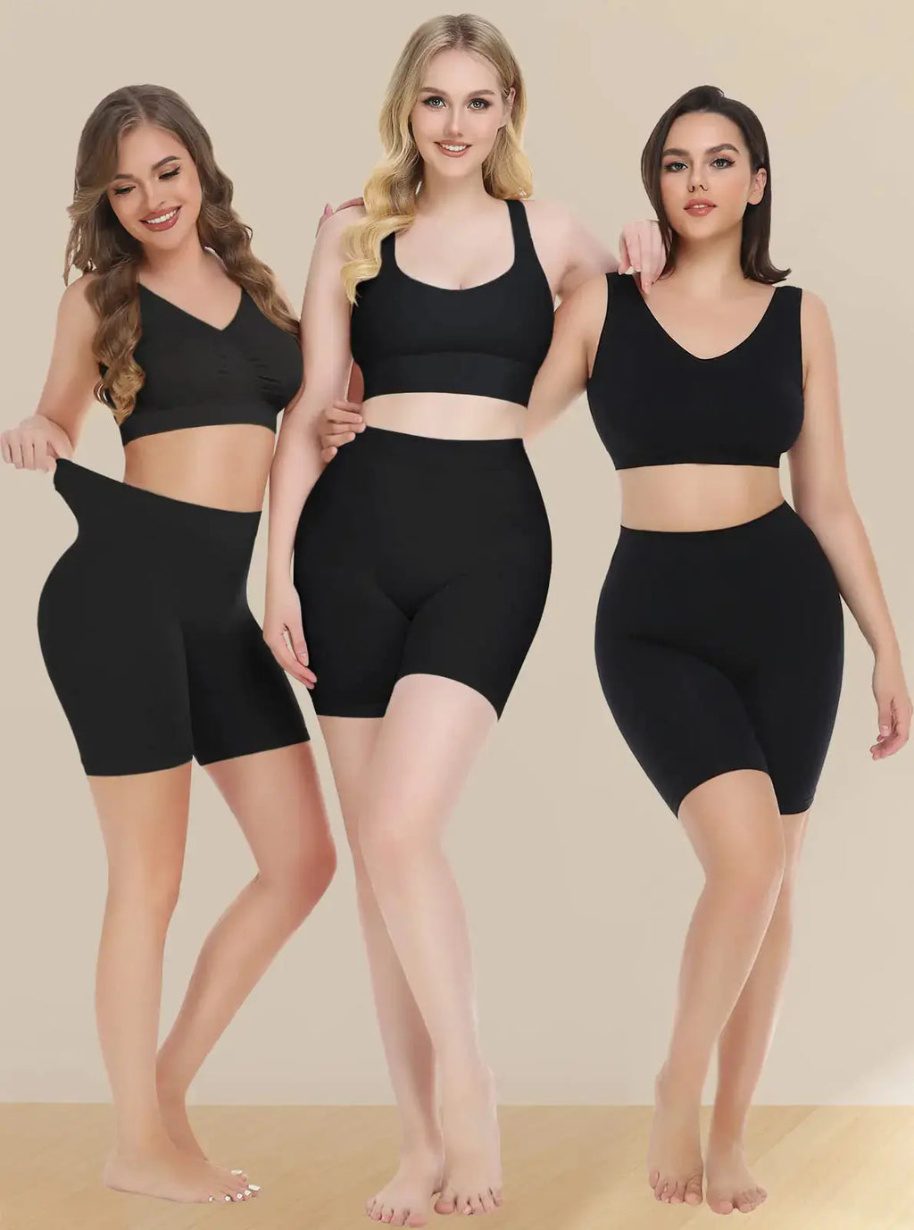 Reamphy 3 Pack Slip Shorts for Women Under Dress - Comfortable Smooth Yoga Shorts | Workout Biker Shorts