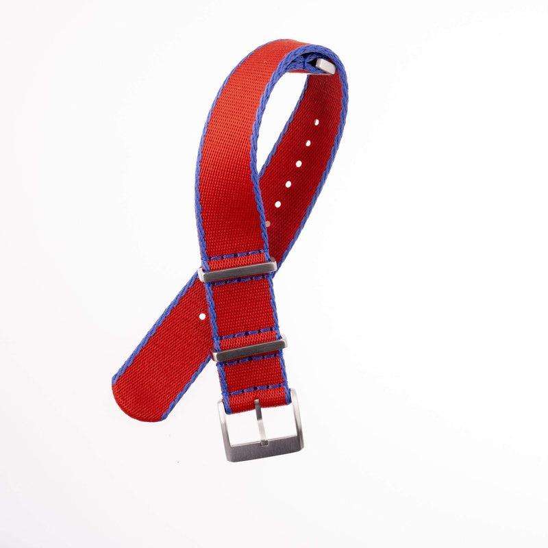 Eco-Friendly Nylon Military  Strap Red Blue Borders
