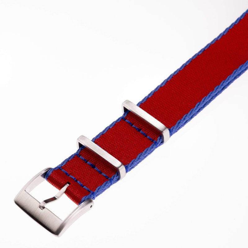 Eco-Friendly Nylon Military  Strap Red Blue Borders