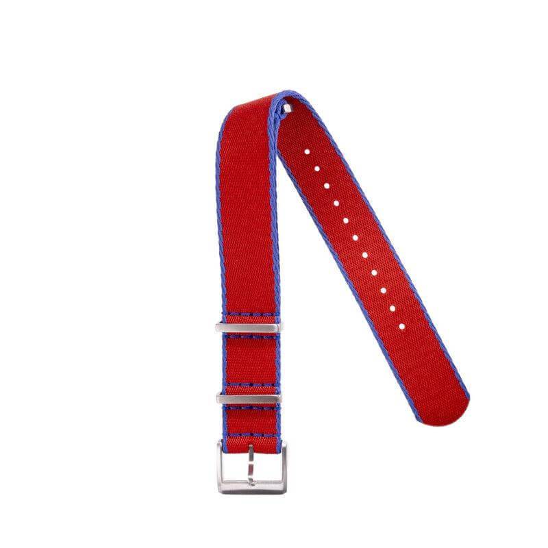 Eco-Friendly Nylon Military  Strap Red Blue Borders