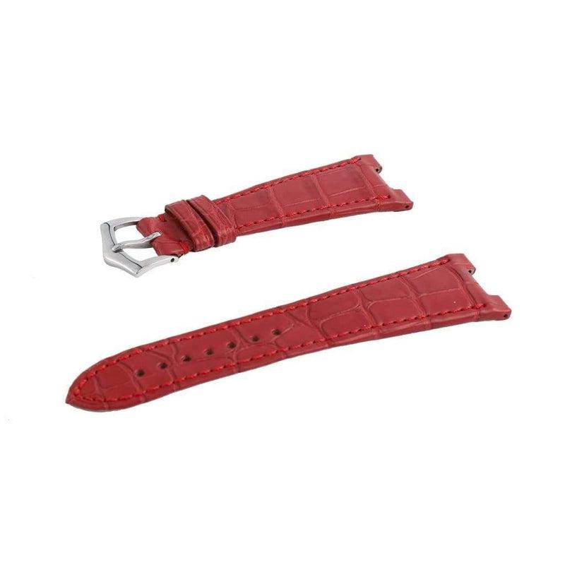 Red Matt Genuine Alligator Watch Strap Patek Philippe Compatible