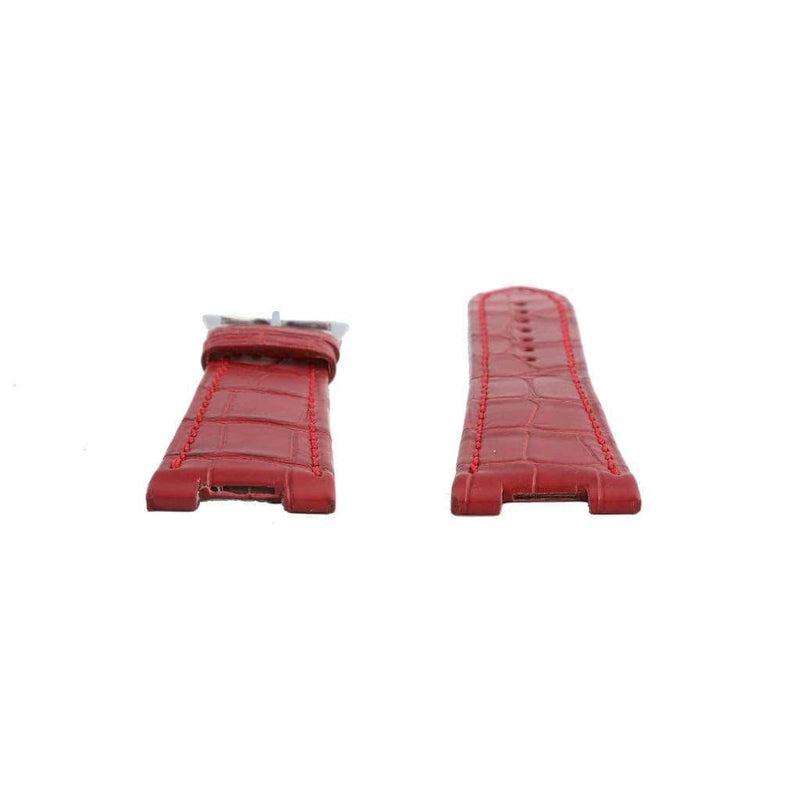 Red Matt Genuine Alligator Watch Strap Patek Philippe Compatible