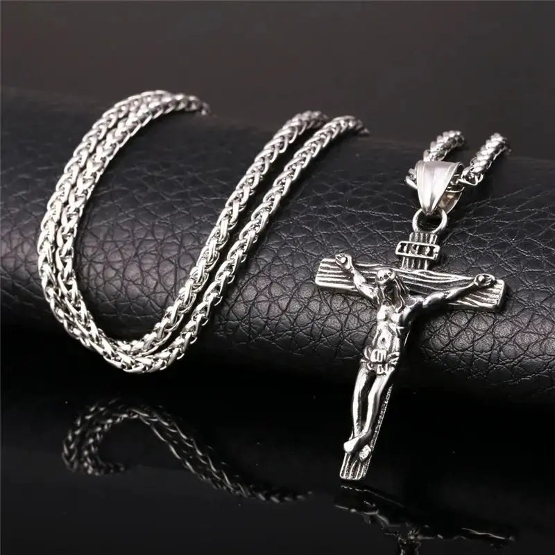 Religious Jesus Cross Necklace for Men