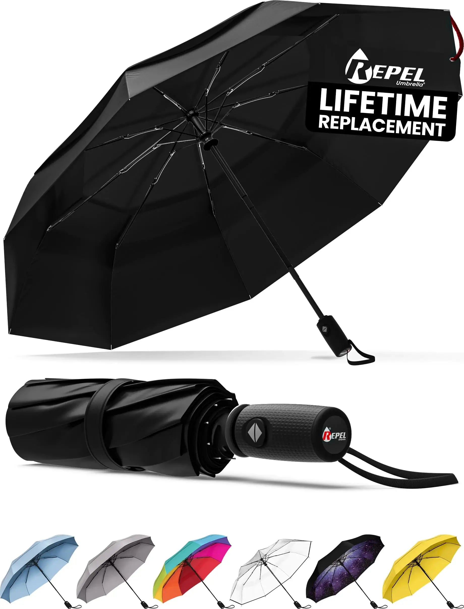 Repel Umbrella Windproof Travel Umbrella - Auto Open & Close, Compact & Durable