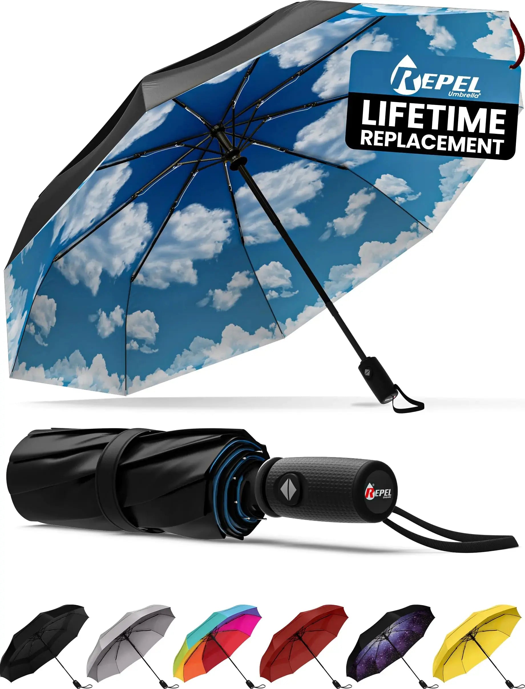 Repel Umbrella Windproof Travel Umbrella - Auto Open & Close, Compact & Durable