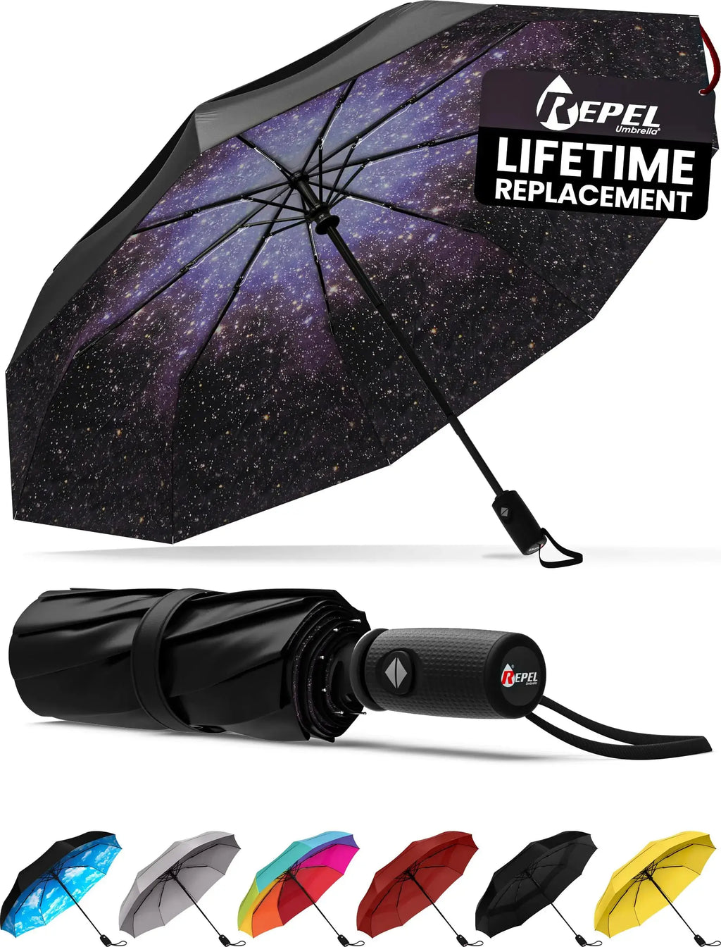Repel Umbrella Windproof Travel Umbrella - Auto Open & Close, Compact & Durable