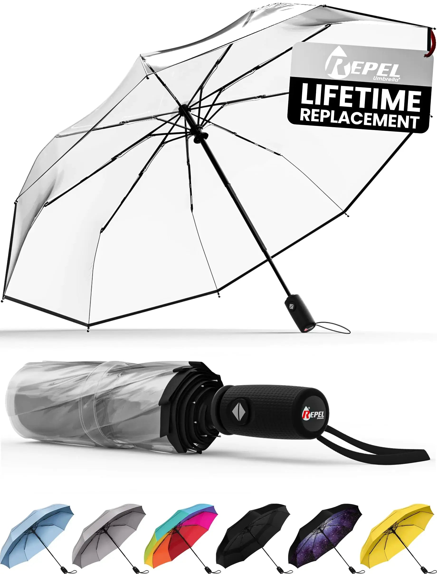 Repel Umbrella Windproof Travel Umbrella - Auto Open & Close, Compact & Durable