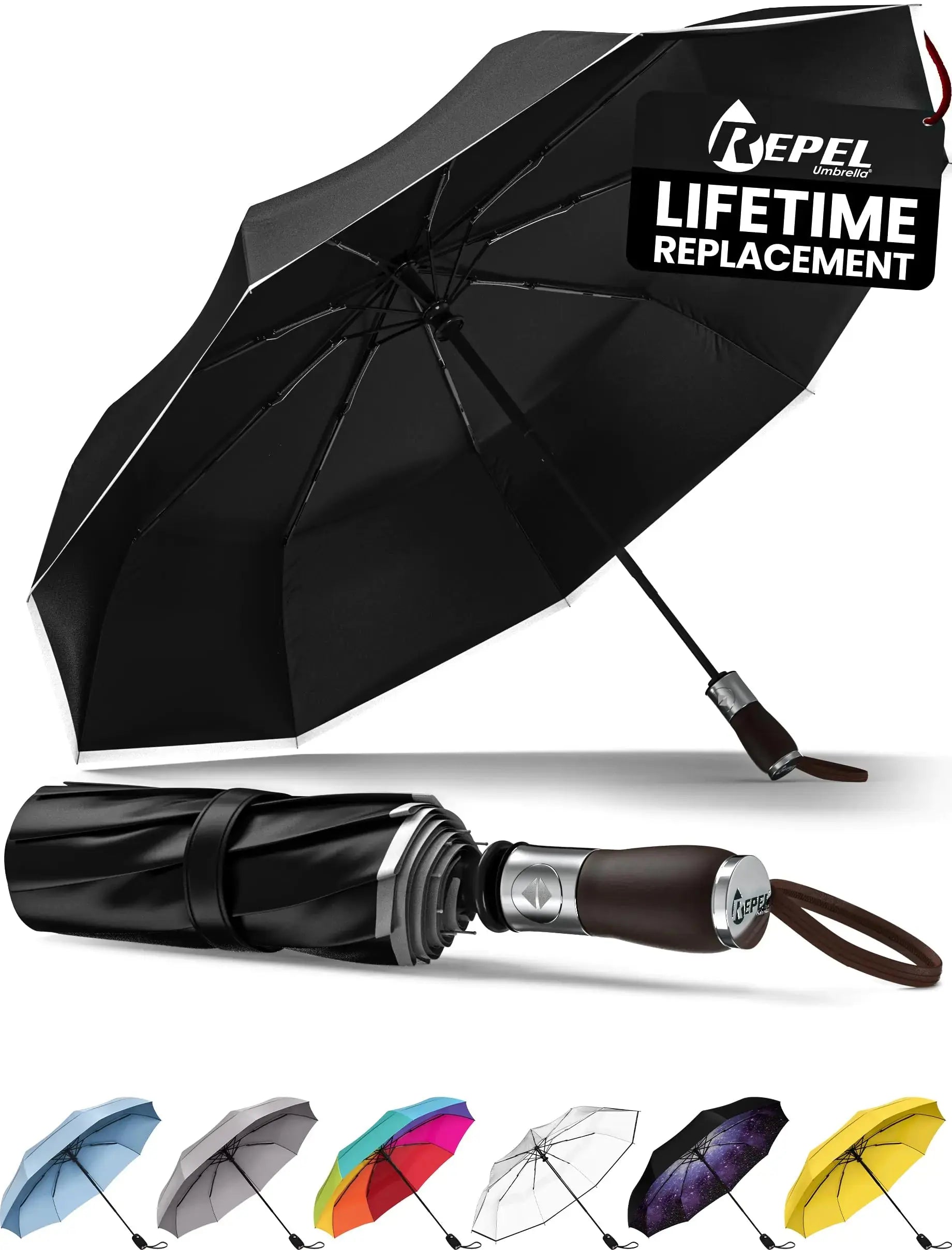 Repel Umbrella Windproof Travel Umbrella - Auto Open & Close, Compact & Durable