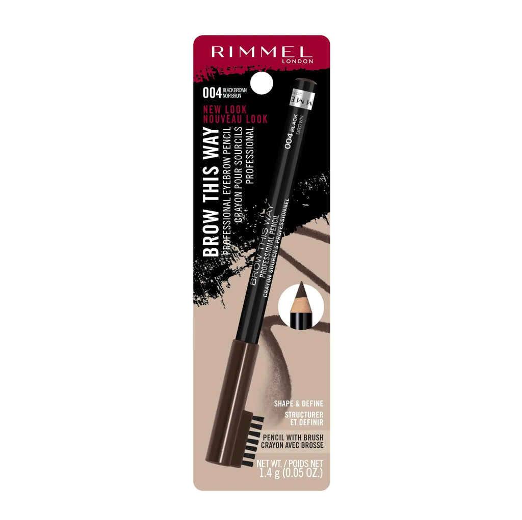 Rimmel London Brow This Way Professional Eyebrow Pencil - Long-Wearing & Highly-Pigmented