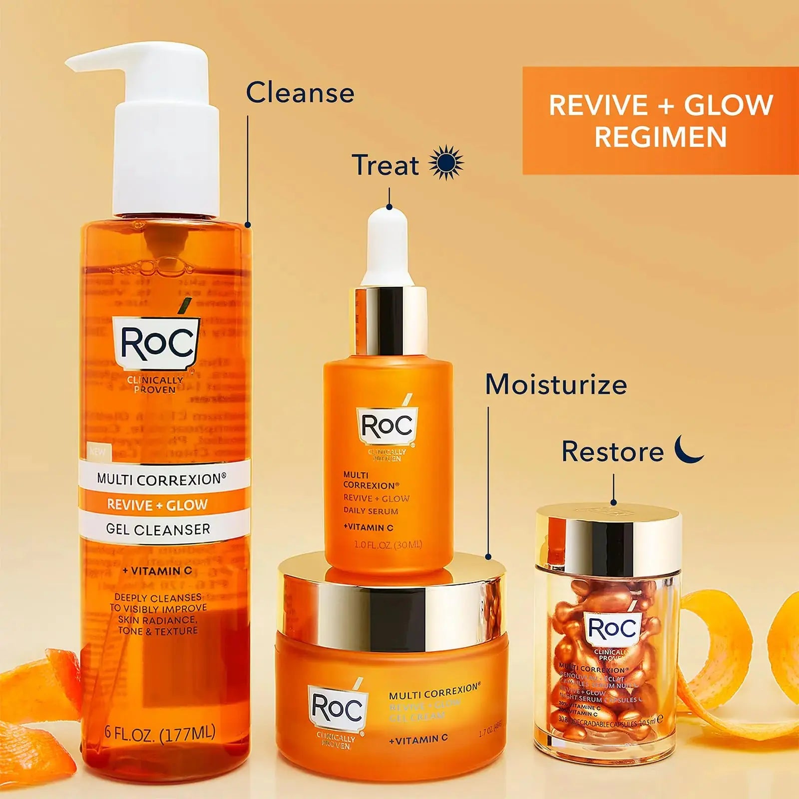 RoC Multi Correxion Revive + Glow 10% Active Vitamin C Serum – Anti-Aging & Brightening Treatment