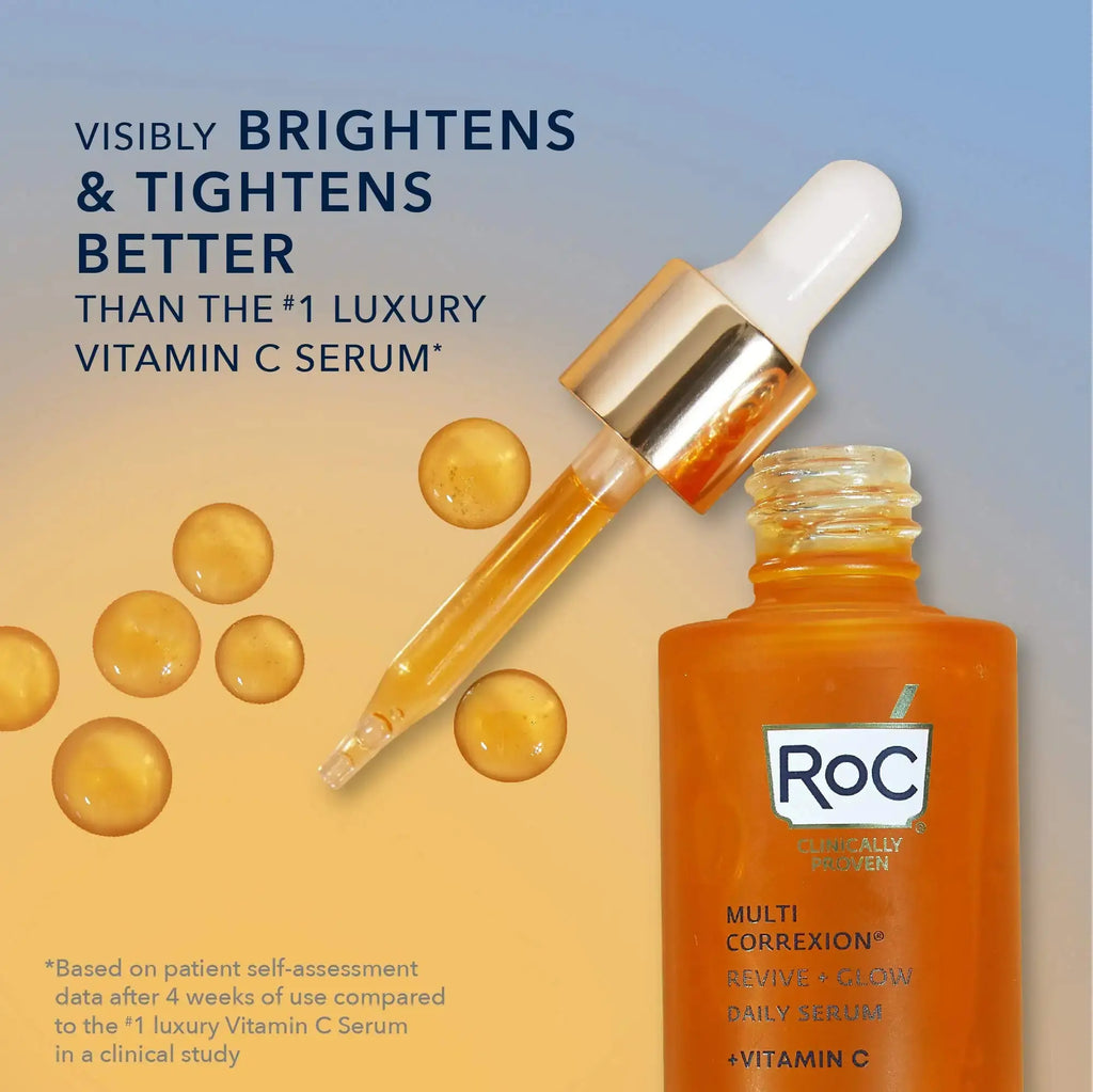RoC Multi Correxion Revive + Glow 10% Active Vitamin C Serum – Anti-Aging & Brightening Treatment