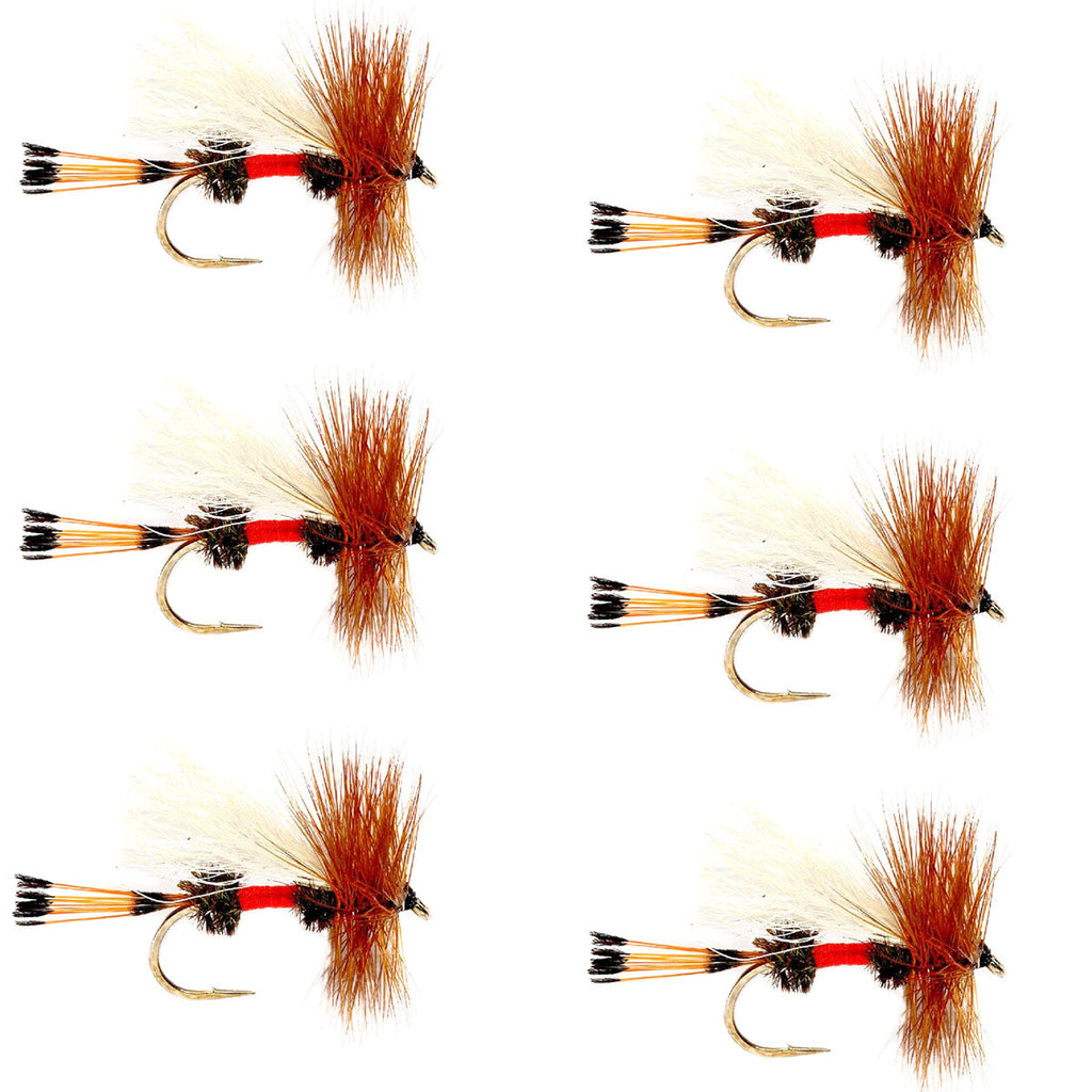 Royal Trude Classic Hair Wing Dry Fly -6 Flies Hook Size 14