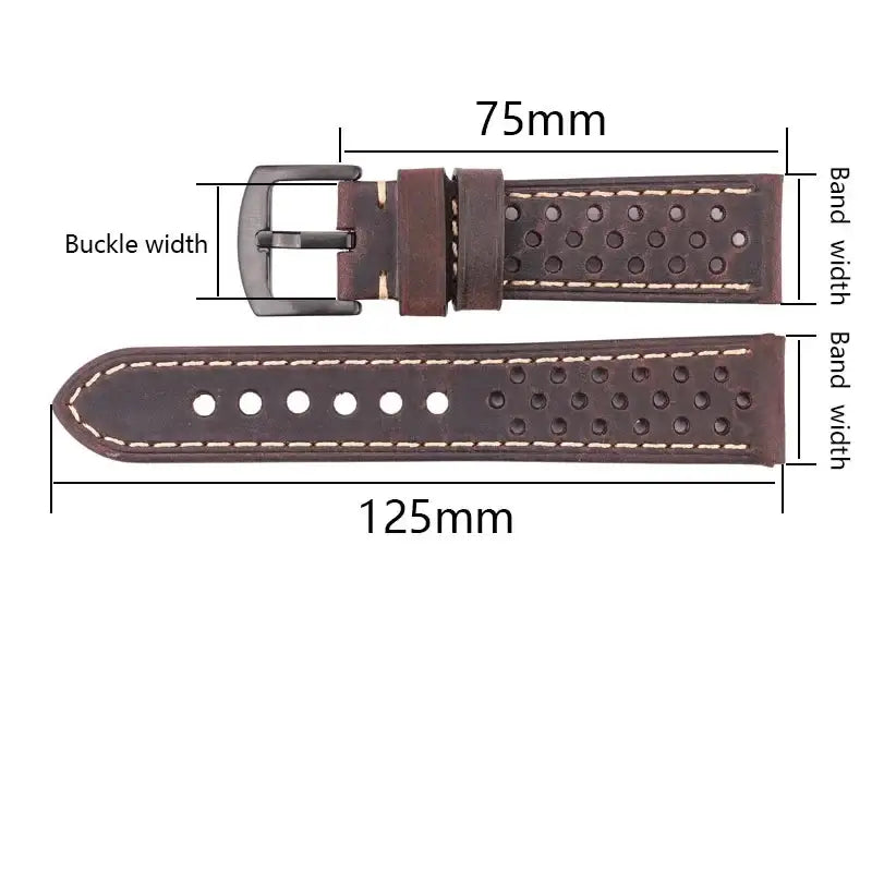 Samsung Galaxy Watch Leather Band - Breathable Classic Style