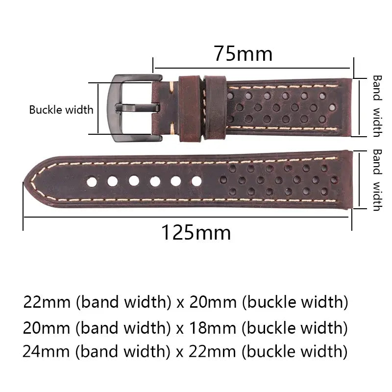 Suunto Leather Band - Breathable, Versatile, Stylish Design