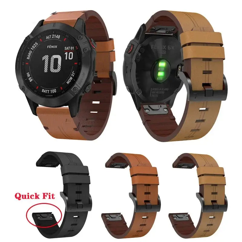 Garmin Soft Leather Band - QuickFit Stylish Upgrade