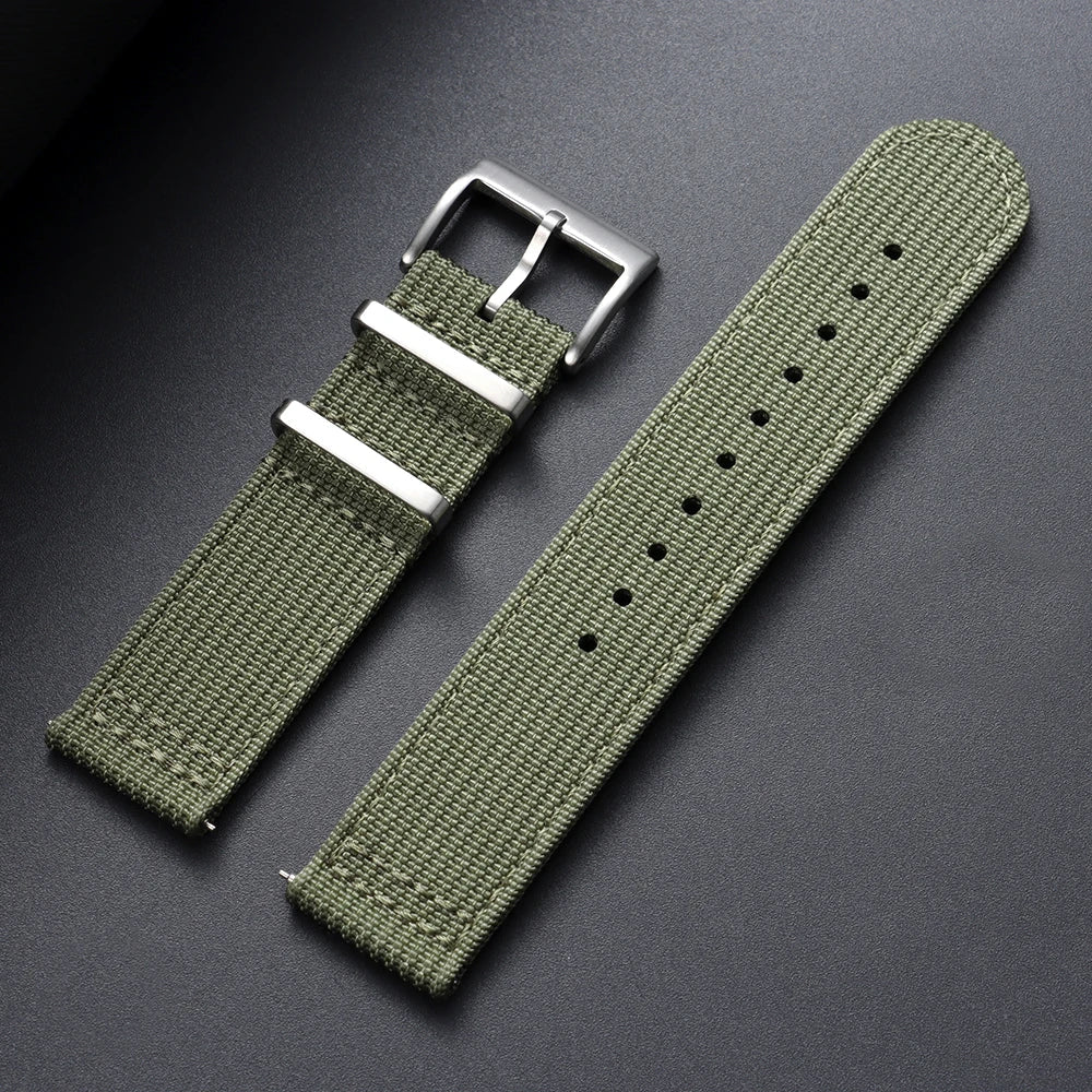 OnePlus Smartwatch Bands Ribbed Nylon Woven Canvas Fabric Quick Release Watch Straps